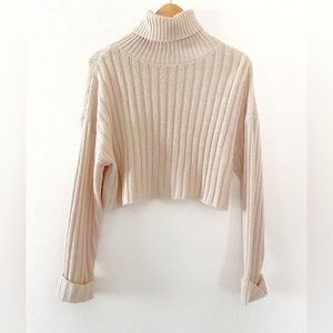 Forever 21 cropped turtleneck sweater